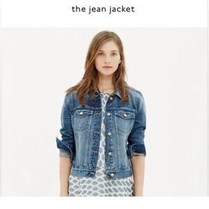 Madewell Blue Denim Trucker Fitted Jacket